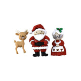 Christmas Mr & Mrs Claus Embellishments, 1-lnch, 3-Piece