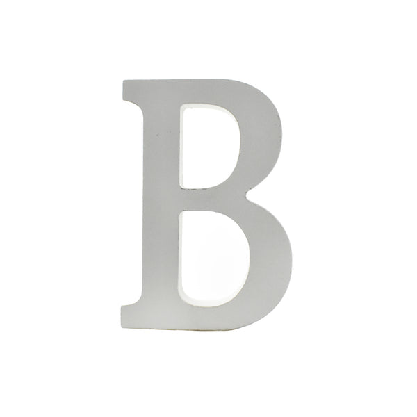 Wooden Standing Letter B, 4-3/4-Inch - White