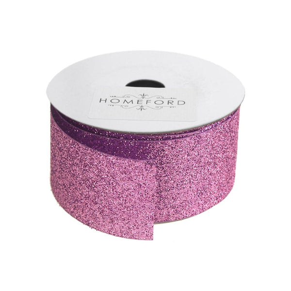 Princess Glitter Metallic Christmas Ribbon, 1-1/2-Inch, 4 Yards, Amethyst