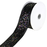 Disco Glitter Metallic Edge Wired Ribbon, 1-1/2-Inch, 10-Yard