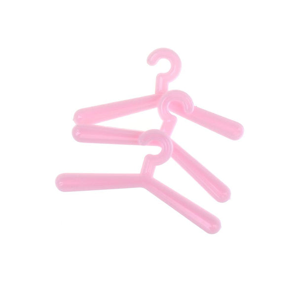 Mini Plastic Hanger Favor Embellishments, 2-1/4-Inch, 10-Piece, Pink