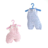 Mini Crochet Knitted Overall Jumper Favors, 2-3/4-Inch, 6-Piece, Pink