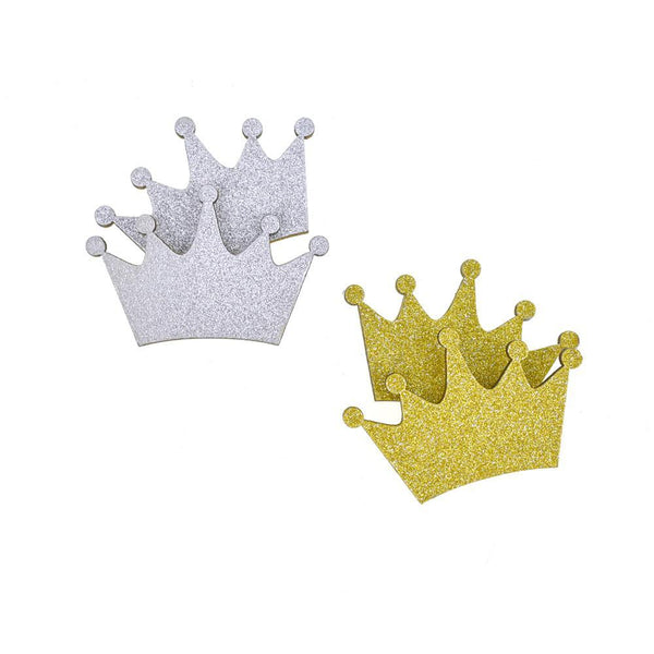 Small Glitter Wooden Crown Cut-Outs, 1-1/2-Inch, 10-Piece