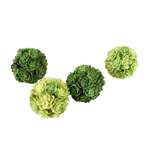 Sedum Orb Vase Filler, Green, 2-Inch, 4-Piece