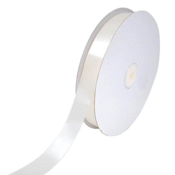 Single Face Satin Ribbon, 7/8-Inch, 50 Yards, Antique White