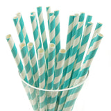 Candy Striped Paper Straws, 7-3/4-inch, 25-Piece