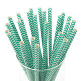 Chevron Paper Straws, 7-3/4-Inch, 25-Piece