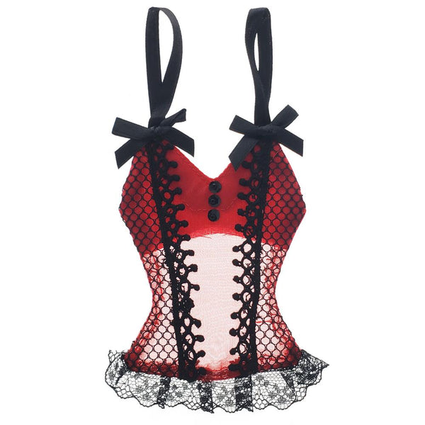 Lingerie Corset Sachet Bags Bridal Shower, 4-1/4-Inch, 12-pack, Red