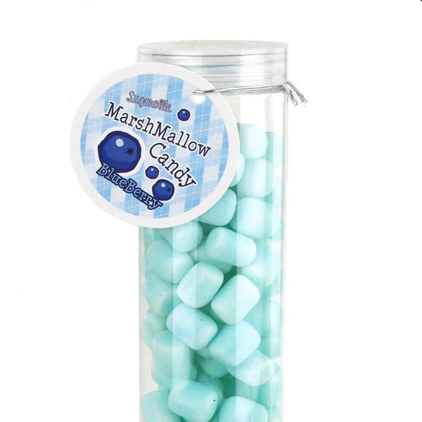 Marshmallow Candy Plastic Tube Party Favor, 200-gram, 12-Inch, Blueberry