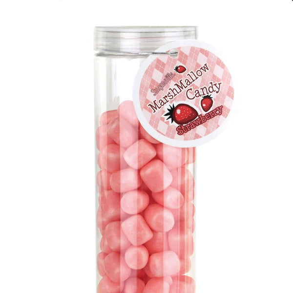 Marshmallow Candy Plastic Tube Party Favor, 200-gram, 12-Inch, Strawberry