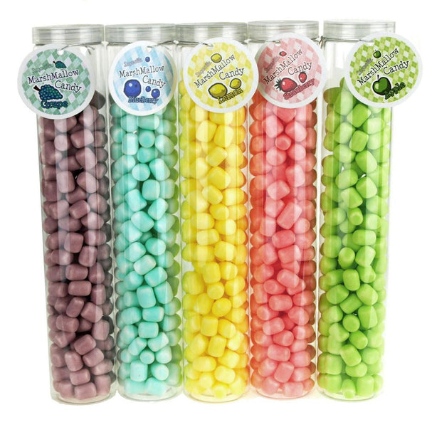 Marshmallow Candy Plastic Tube Party Favor, 200-gram, 12-Inch