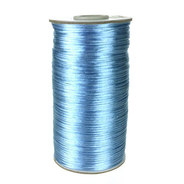 Satin Rattail Cord Chinese Knot, 1/16-Inch, 200 Yards, Blue Mist