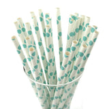 Large Dots Paper Straws, 7-3/4-inch, 25-Piece