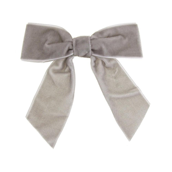 Pre-tied Velvet Bows, 4-1/2-Inch, 12-Piece, Silver