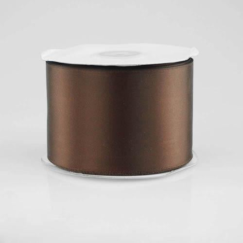 Double Faced Satin Ribbon, 2-1/2-inch, 25-yard, Brown