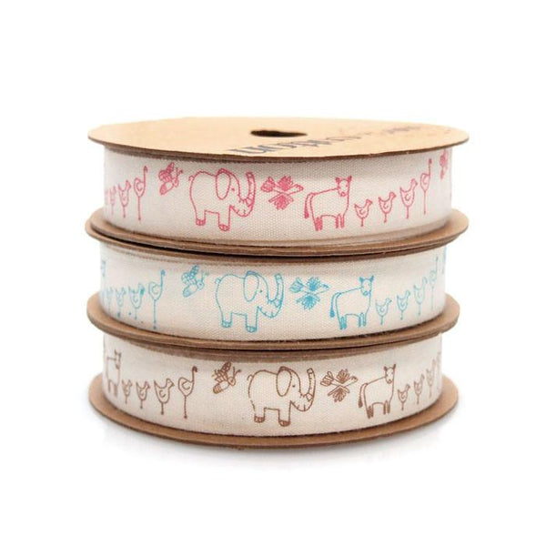 Farm Animals Cotton Ribbon, 5/8-Inch, 10 Yards