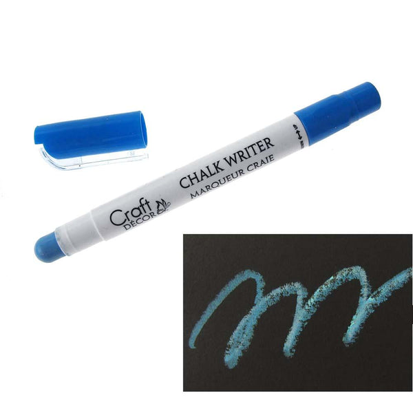 Erasable Chalk Writer, Broad Point, 5-Inch, Neon Blue