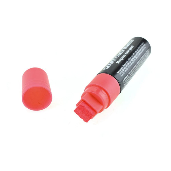 Giant Liquid Chalk 15mm Chisel Tip Markers, 5-1/2-Inch, Neon Red