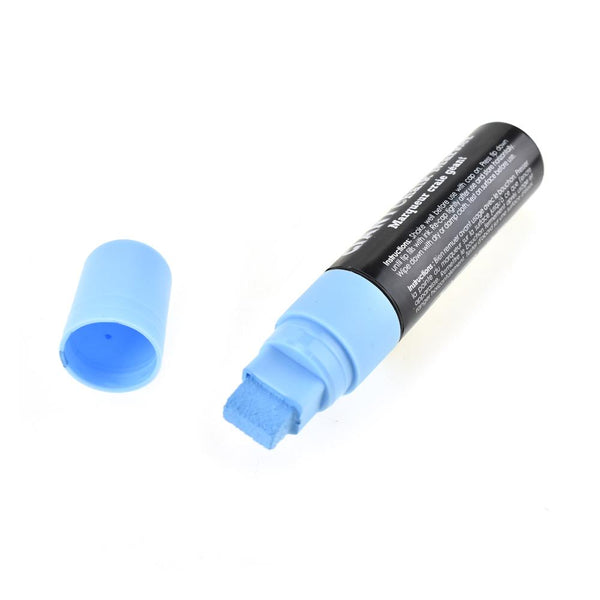 Giant Liquid Chalk 15mm Chisel Tip Markers, 5-1/2-Inch, Neon Blue