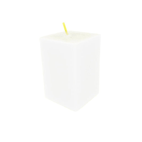 Rectangular Unscented Pillar Candle, 3-Inch, White