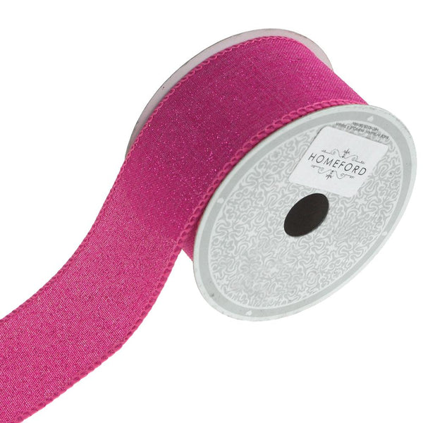 Canvas Glam Ribbon, 2-Inch, 10 Yards Fuchsia