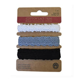 Assorted Cotton Lace Trim, 1-Yard, 3-Piece, Classic