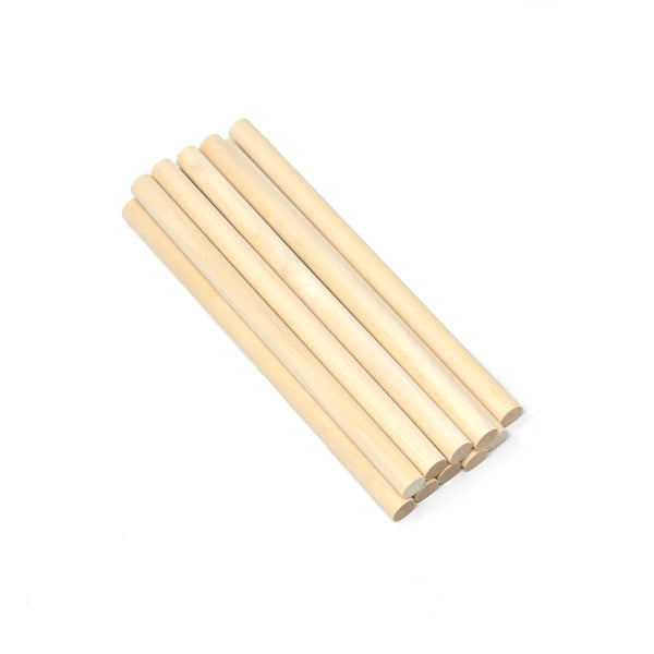 Wood Craft Dowels, Natural, 6-Inch, 10-Count