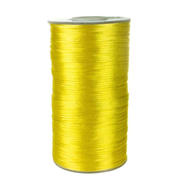 Satin Rattail Cord Chinese Knot, 1/16-Inch, 200 Yards, Canary Yellow