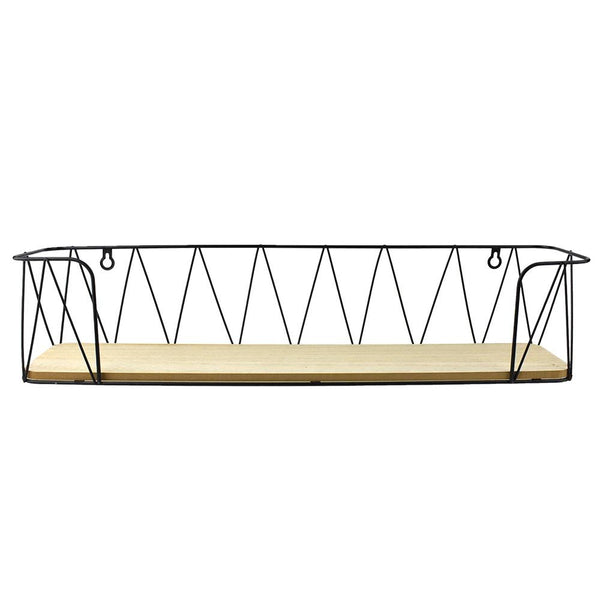 Wire Framed Hanging Wall Shelf, 22-Inch