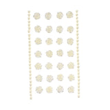 Pearlescent Rhinestone Rose Stickers, 1/2-Inch, 30-Piece