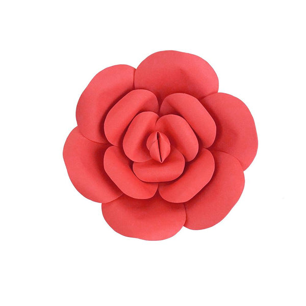 Paper Ranunculus Wall Flower, 7-3/4-Inch, Coral