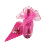 Organza Wine Bottle Wrap with Cord Tassel, 6-Count, 28-Inch, Fuchsia