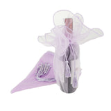 Organza Wine Bottle Wrap with Cord Tassel, 6-Count, 28-Inch, Lavender