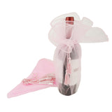 Organza Wine Bottle Wrap with Cord Tassel, 6-Count, 28-Inch