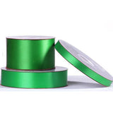 Single-faced Satin Ribbon 1/4, 3/8, 5/8, 7/8, 1-1/2-inch, Emerald Green