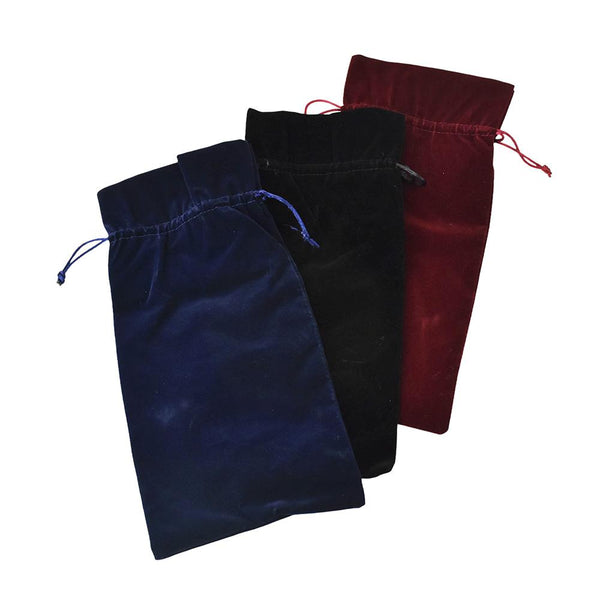 Luxury Velvet Christmas Wine Bottle Bag, Assorted Colors, 13-Inch, 3-Piece