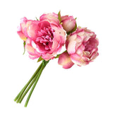 Artificial Peony Bouquet, 9-1/2-Inch, 5-Piece