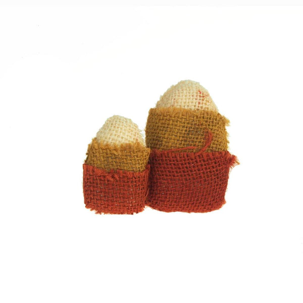 Halloween Burlap Candy Corn, 3-Inch, 2-Piece