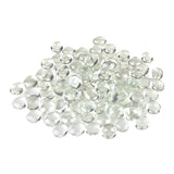 Flat Glass Marble Gems, 15-Ounce, 80-Count, Clear