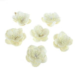 Faux Burlap Floral Orchid Embellishment, 2-Inch, 6-Piece