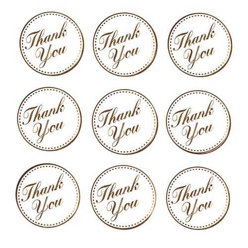 Thank You Wedding Foil Seal Stickers, 1-Inch, 24-count