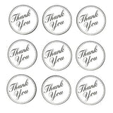 Thank You Wedding Foil Seal Stickers, 1-Inch, 24-count