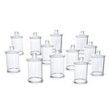 Clear Acrylic Apothecary Candy Jar, 4-Inch, 12-Count