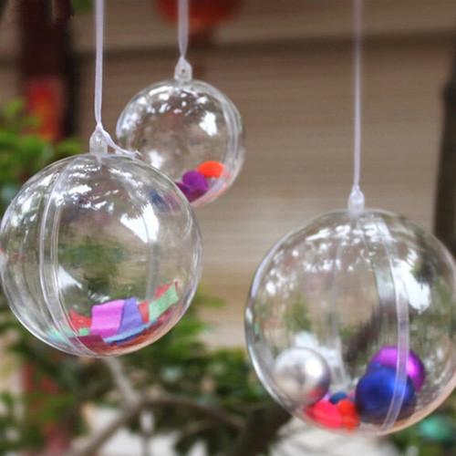 Fillable Round Ball Ornaments, 12-Piece