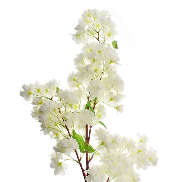 Artificial Cherry Blossom Spray, Cream, 40-Inch