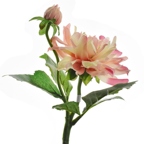 Artificial Dahlia Spray, Pink, 13-Inch