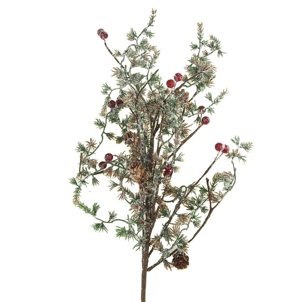 Artificial Red Berry Winter Spray Branch Ornament, 13-Inch