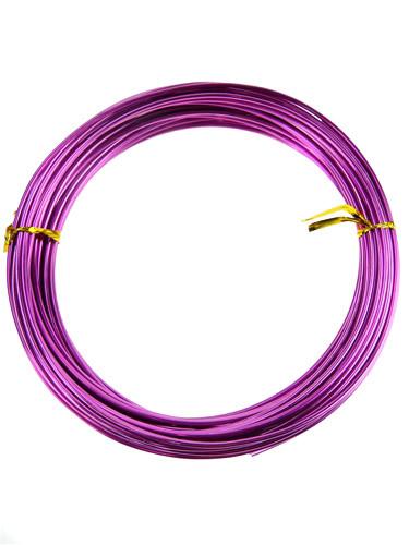 Decorative Aluminum Wire, 2mm, 13-yard, Fuchsia