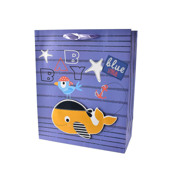 Sea Animal Pirates Baby Gift Bag, 12-1/2-Inch