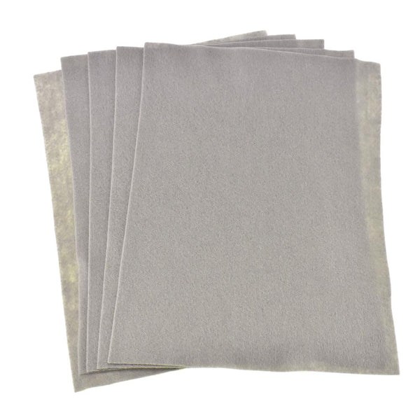 Premium Craft Felt Sheets, 8-1/2-Inch x 11-Inch, 5-Count, Silver